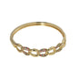 Colorful CZ Oval Link Gold Adjustable Bracelet, Sku#LD404