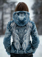 3D Digital Print Fashionable Retro New Zip-Up Hoodie For FallWinter