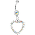 Passionate Aurora Hollow Heart Belly Ring