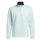 adidas Mens DWR Quarter Zip Pullover Semi Flash Aqua Small