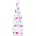 5/8 Clear Acrylic Glitter Purple Star Confetti Taper