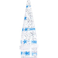 5/8 Clear Acrylic Glitter Blue Star Confetti Taper