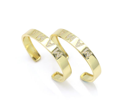 MAMA Word Open Cuff Bracelet,X287