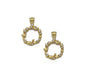CZ Gold Star Shell Heart Circle Charm, Sku#LK767