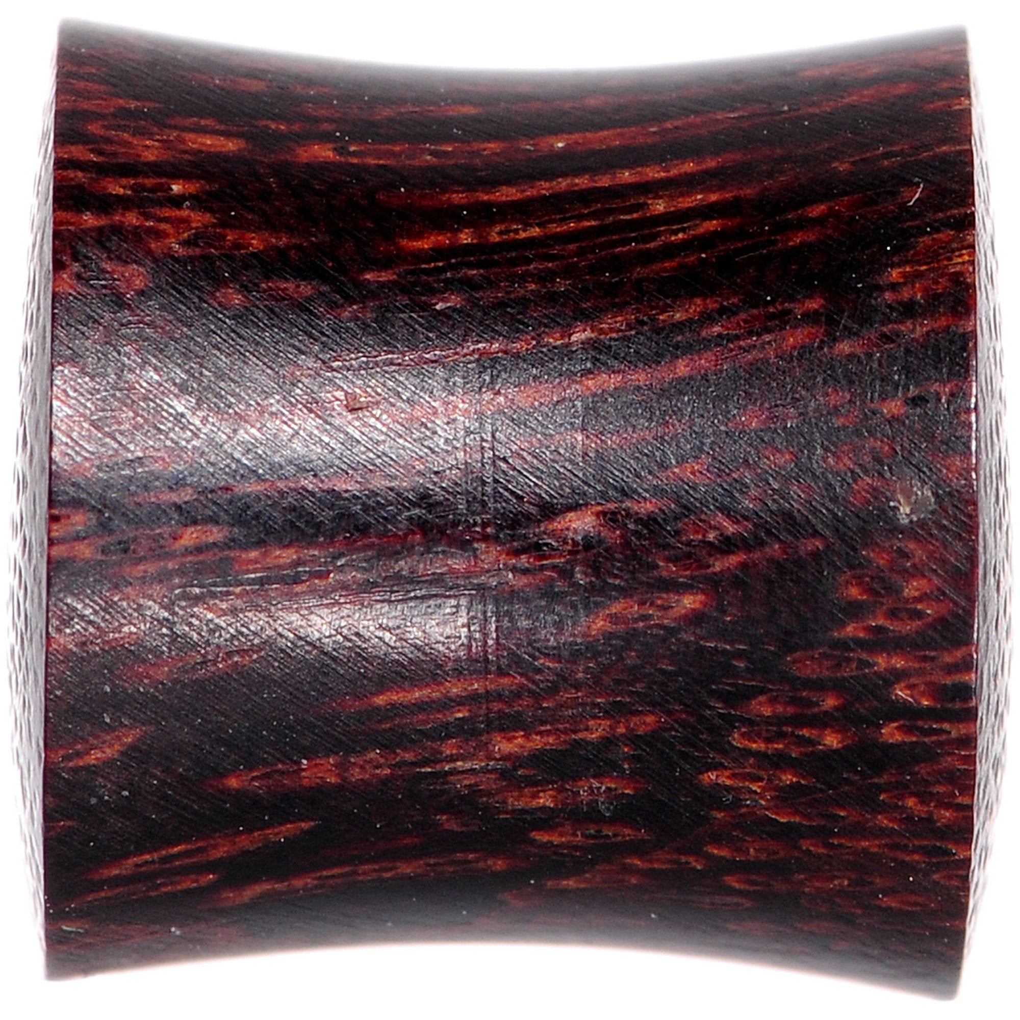 00G Organic Tamarind Wood Offset Eyelet Saddle Plug