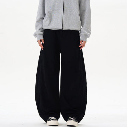 Men's American-style Retro Silhouette Cutaway Wide-Leg Pants