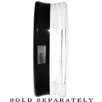 38mm Clear Black Acrylic Mirror Split Saddle Plug