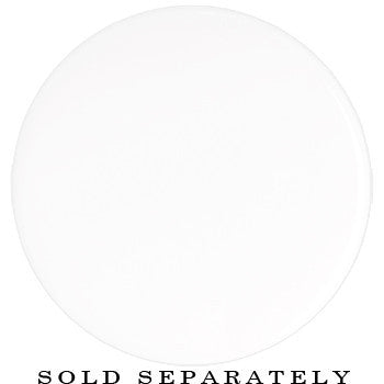 40mm Clear White Acrylic Mirror Split Saddle Plug