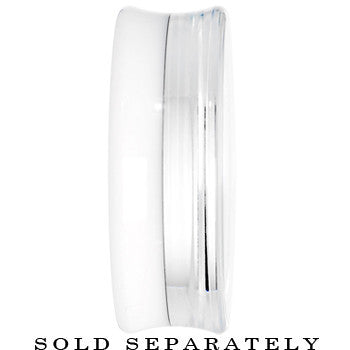40mm Clear White Acrylic Mirror Split Saddle Plug