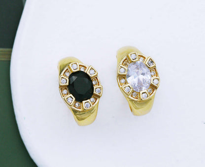 Big Oval CZ Statement Ring, Sku#X336