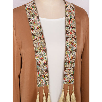 Women's Cardigan Two-piece Set Tassel Pendant Robe