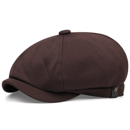 Mens British-Style Retro Casual Octagonal Cap