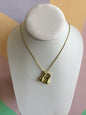 Bubble Letter Initial Necklace