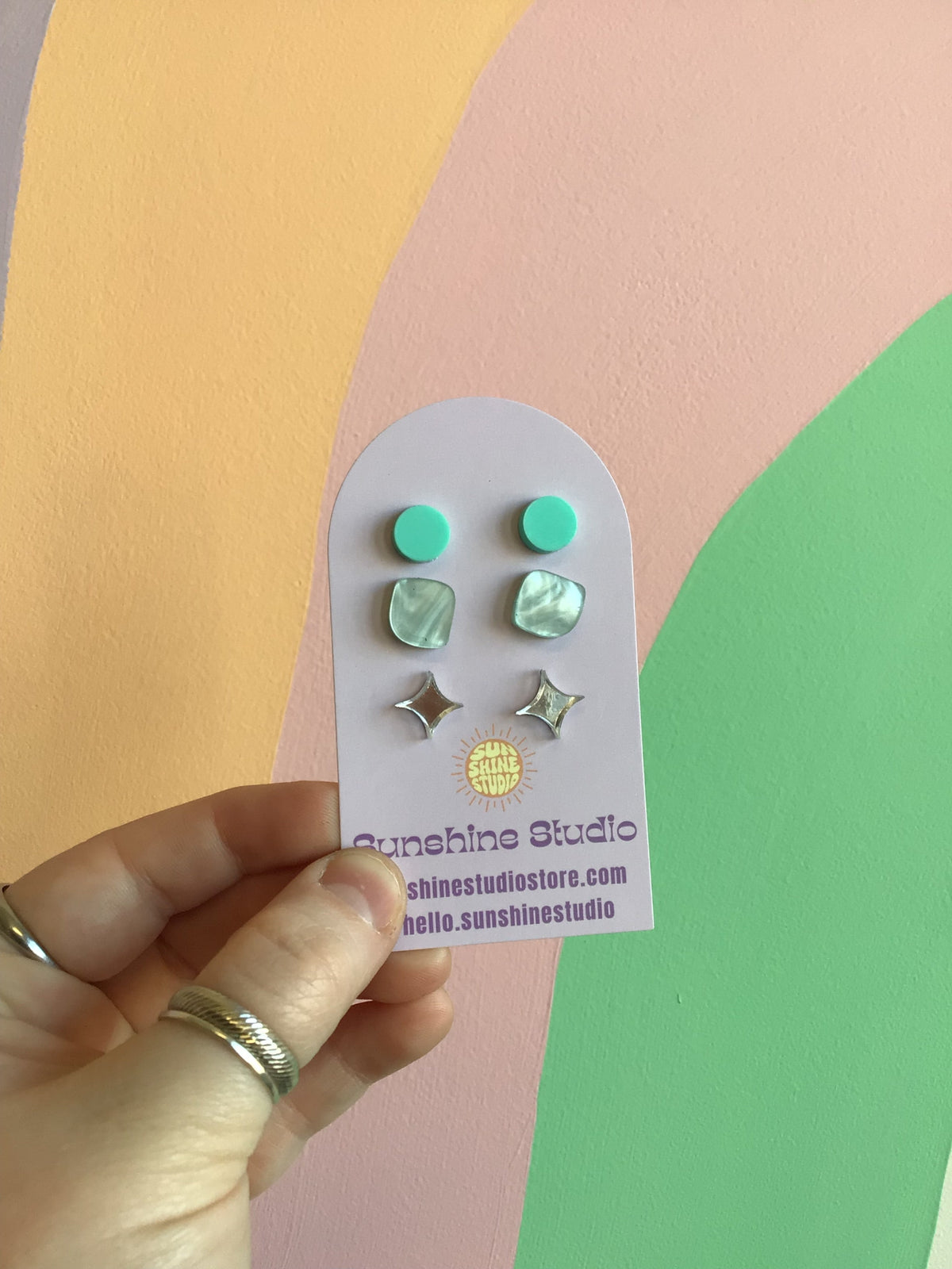 Happy Shapes Acrylic Stud Packs