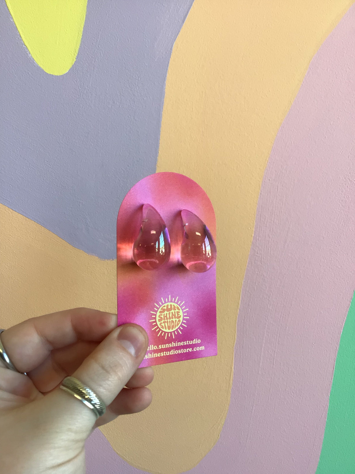 Resin Chunky Colorful Stud