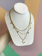 Butterfly Triple Layer Titanium Necklace