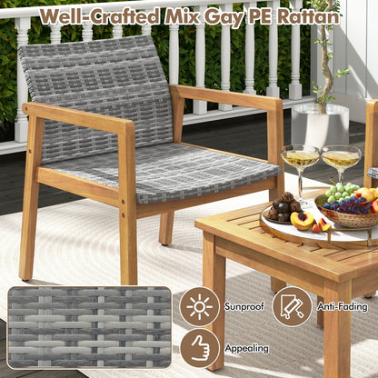 3 Pieces Patio Furniture Set  with Chair