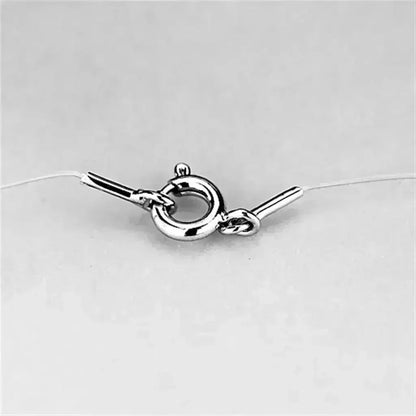 3W420 - Rhodium Brass Necklace with AAA Grade CZ  in Clear
