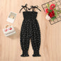 Baby Summer Clothes Sleeveless Strap Pants Solid Overalls Cotton Outfits Jumpsuits/ Romper for Girls