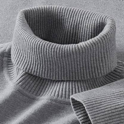 Mens Thermal Turtleneck Sweater For Layering Under Knitwear