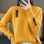 Women's Fashion High Collar Knitted Sweater