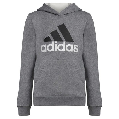 adidas Boys Chop Pullover Hoodie Charcoal Grey Heather Small (8)