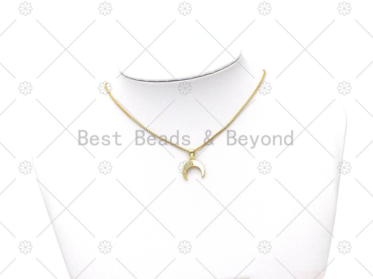 CZ Enamel Horn Charm, Sku#LD183