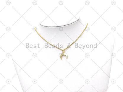 CZ Enamel Horn Charm, Sku#LD183