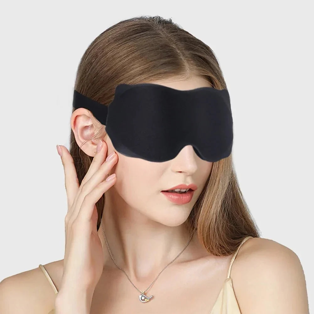 3D Sleeping Mask with Padded Light Blocking | Soft Ergonomic Eyeshade