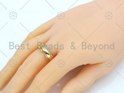CZ Band Adjustable Ring, Sku#X211