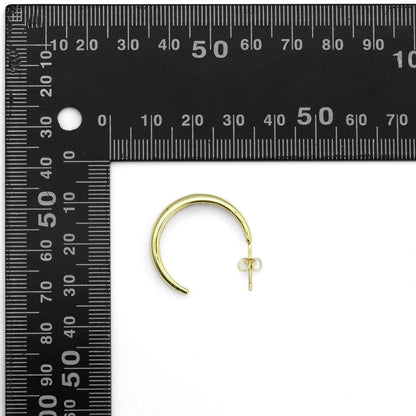 Gold CZ Stars on Huggie Hoop Earrings, Sku#LK844