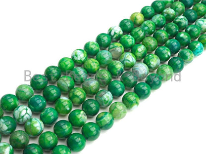 Natural Green Fire Agate Beads, 6mm/8mm/10mm Round smooth