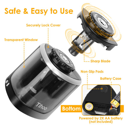 Electric Pencil Sharpener for Home and School, Auto/Manual