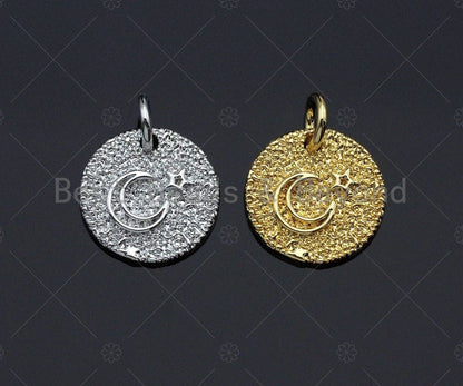 Cresent Moon Star Coin charm, sku#L297