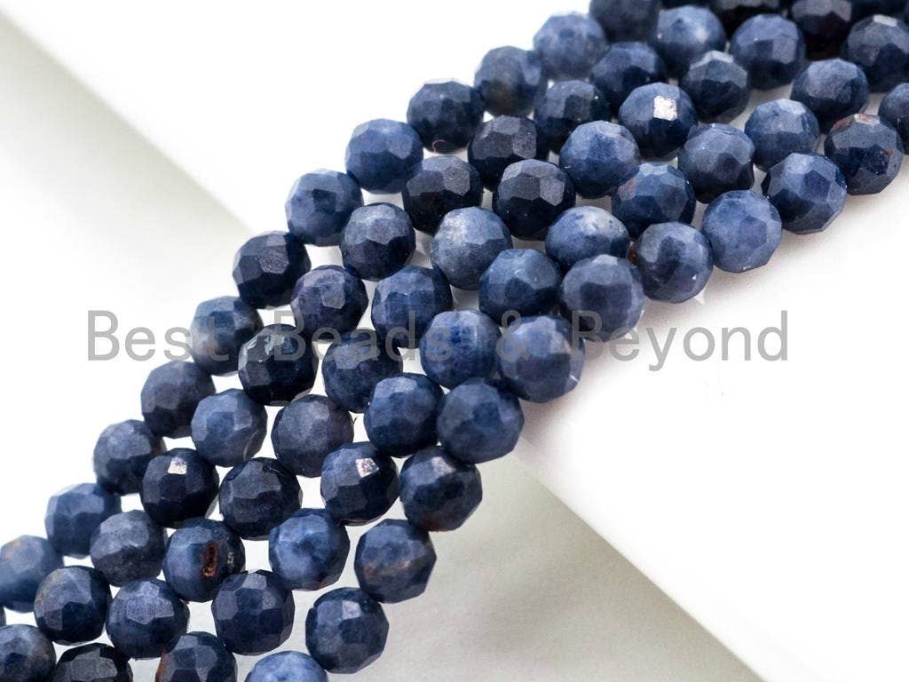 High Quality Natural Sapphire beads, 4mm/5mm, sku#U232