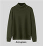Mens Loose-fitting Warm Turtleneck Knit Sweater