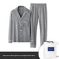 Jacquard Plaid AutumnWinter Mens Pajama Set