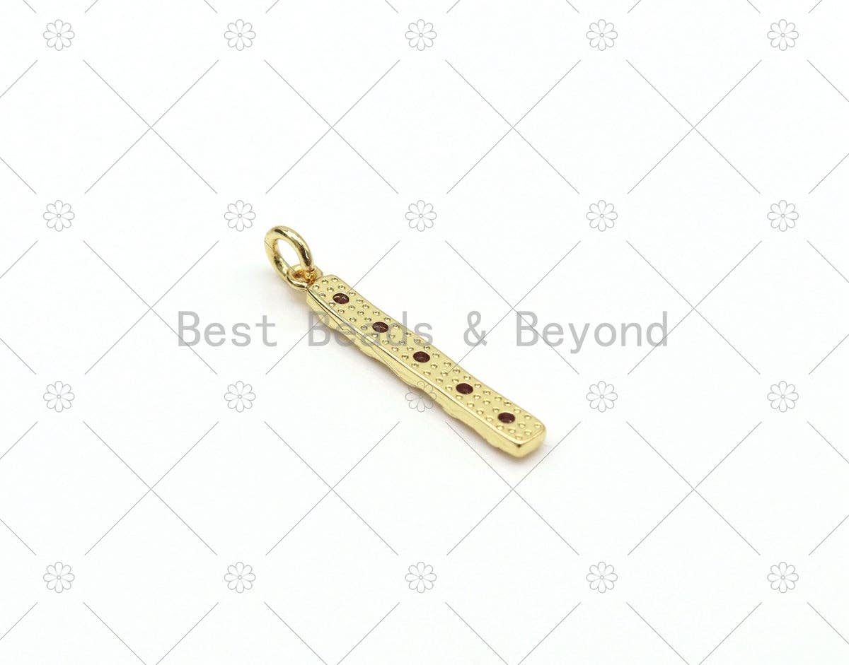 CZ Long Bar Pendant, Sku#LK539