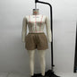 Versatile Wide-leg Bootcut Pants With A Stretchy Elastic Waist, Crafted From Shimmering Coarse Wool And Glossy Silk