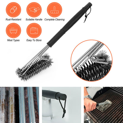 Grill Cleaning Brush with Stainless Steel Handle