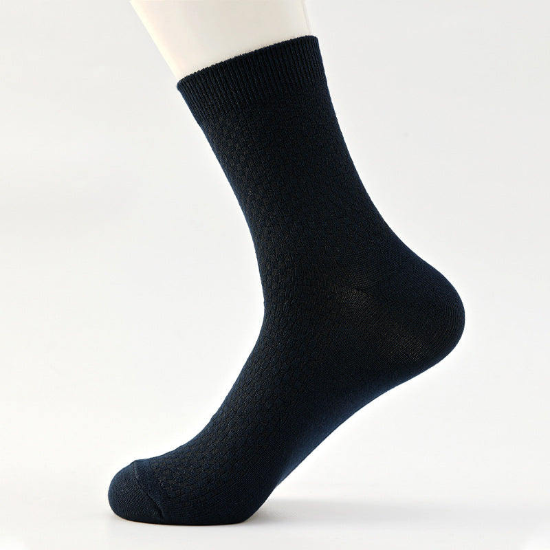 Mens Casual Soft And Breathable Mid-calf Socks