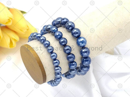 Mystic Blue Agate Stretchy Bracelet, EF72