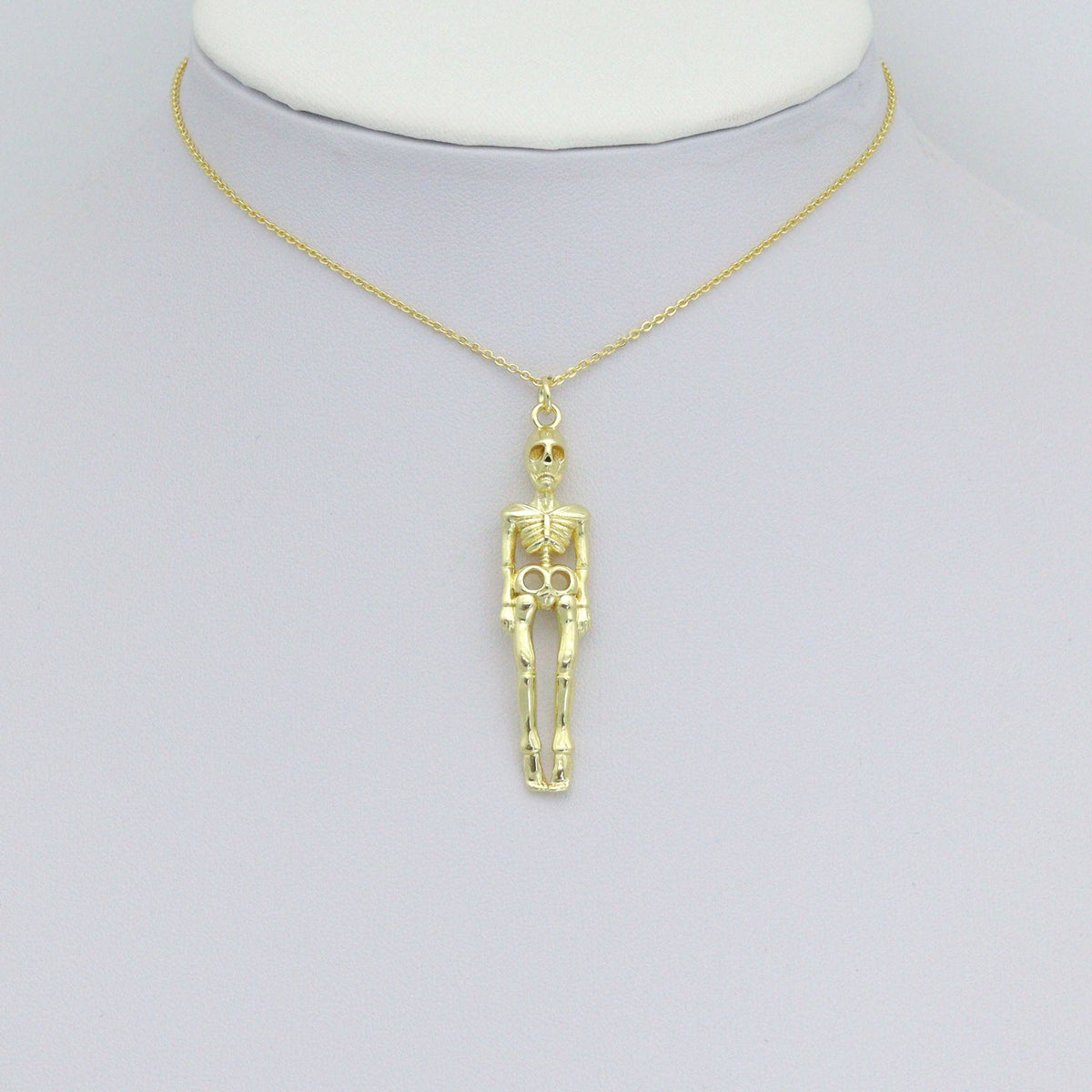 Gold Skeleton Shape Charm Pendant, Sku#LK1101