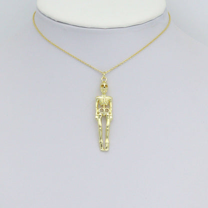 Gold Skeleton Shape Charm Pendant, Sku#LK1101