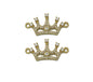 Gold CZ Crown Charm, Sku#LK676