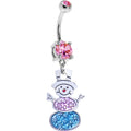 FESTIVE SNOWMAN Dangle Belly Ring