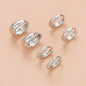 Stacking 3 Pieces Small Hoop Huggie Earrings Set for Women, Silver Stud Earrings for Multiple Piercing Hypoallergenic Trendy Jewelry