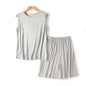 Men's Modal Vest Shorts Summer Loose Plus Size Sleeveless
