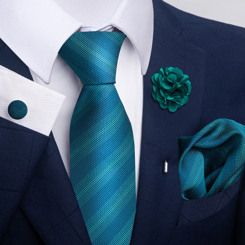 Men's Tie Suit Pocket Square Combo 8