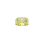 Gold Band with White Pearl Adjustable Ring, Sku#LK1054